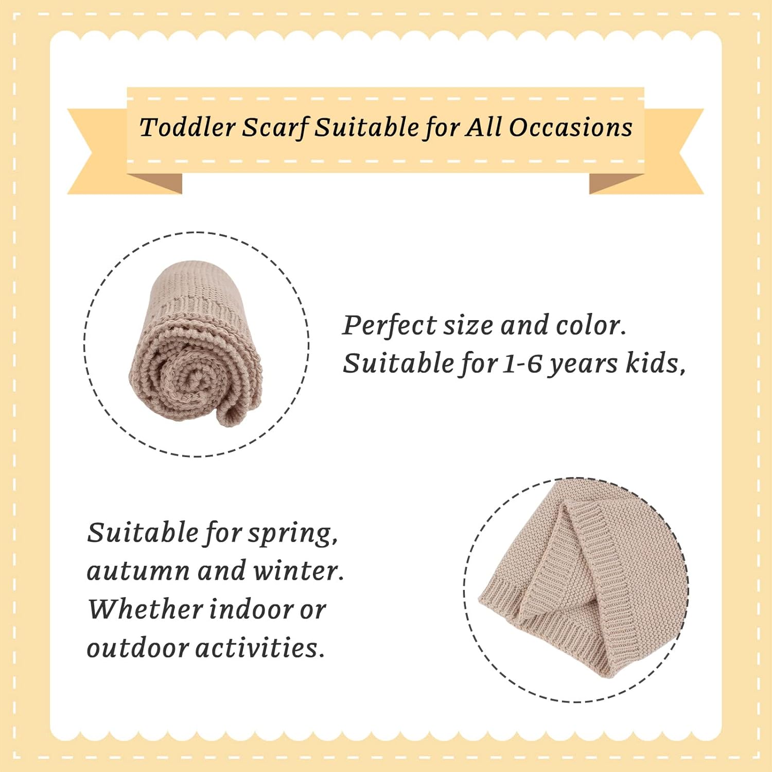 Winter Baby Boys Scarf Cotton Girls Neck Warmer Autumn Warm Knitted Scarves for Toddler Kids - Image 2