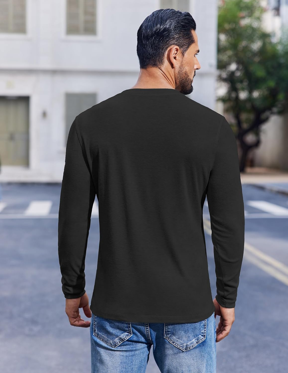 COOFANDY Mens Henley Shirts Long Sleeve Lightweight Buttons T-Shirts Casual Basic Pullover Top - Image 3