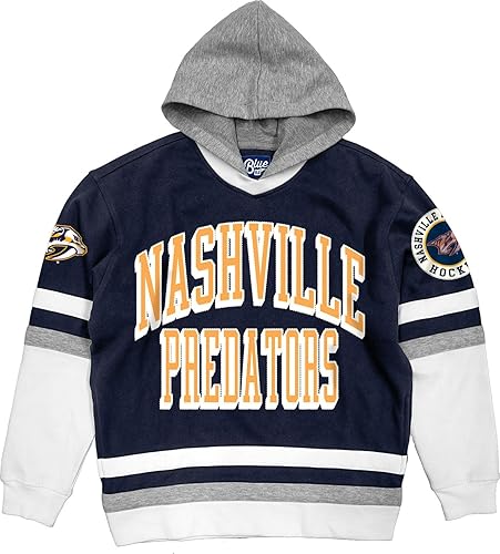 NHL Officially Licensed Hockey Hooded Sweatshirt Twill Embroidery