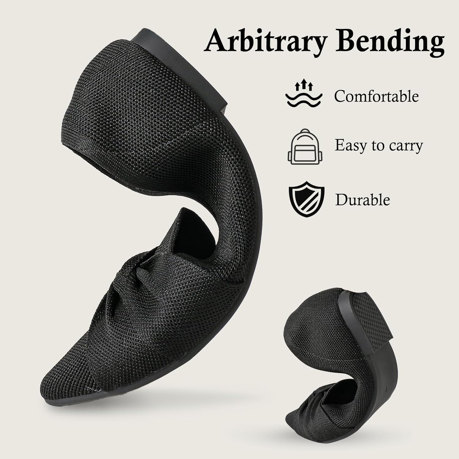 Flats for Women Mesh Ballet Flats with Bow Pointed Toe, Comfortable Knit Dressy Flats for Work Office - Image 4