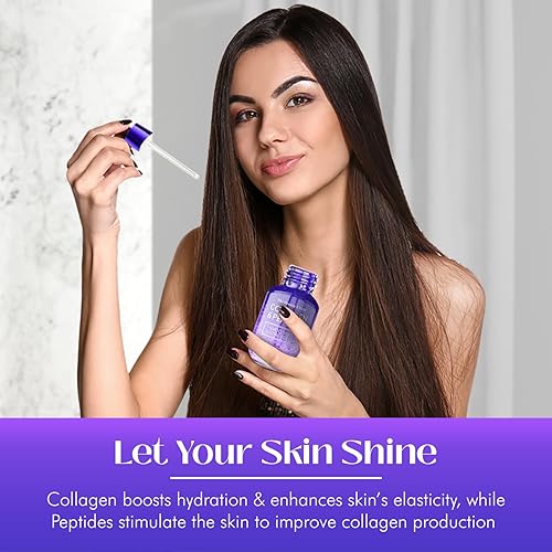 Miniatura 3 de Collagen Peptides - Suero facial antienvejecimiento  Reducción de arrugas, reafirmante, hidratante, nutritivo y ligero, para todo tipo de piel,
