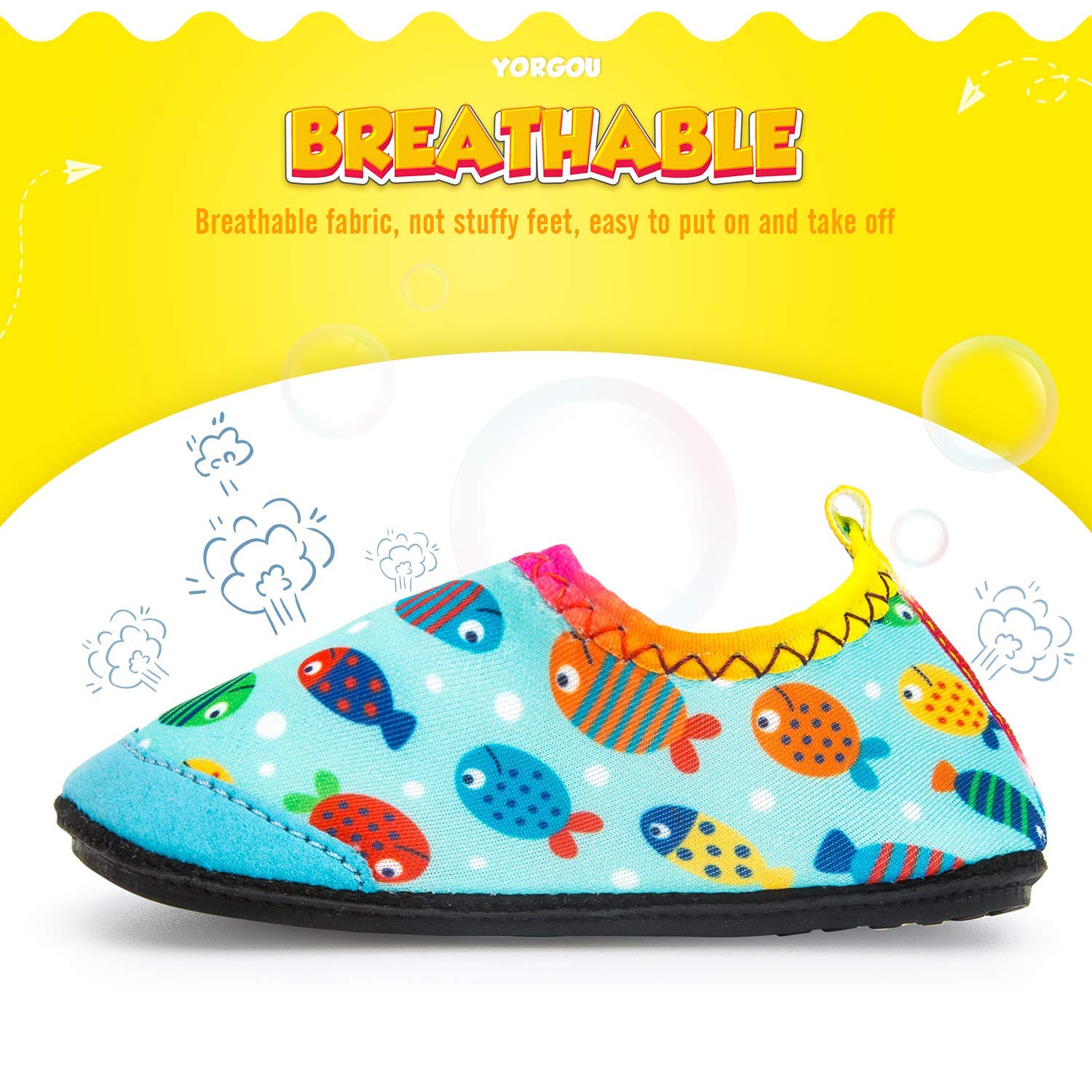Baby Boys Girls Water Shoes Toddler Beach Shoes Barefoot Aqua Socks Non-Slip for Pool Beach — view 6