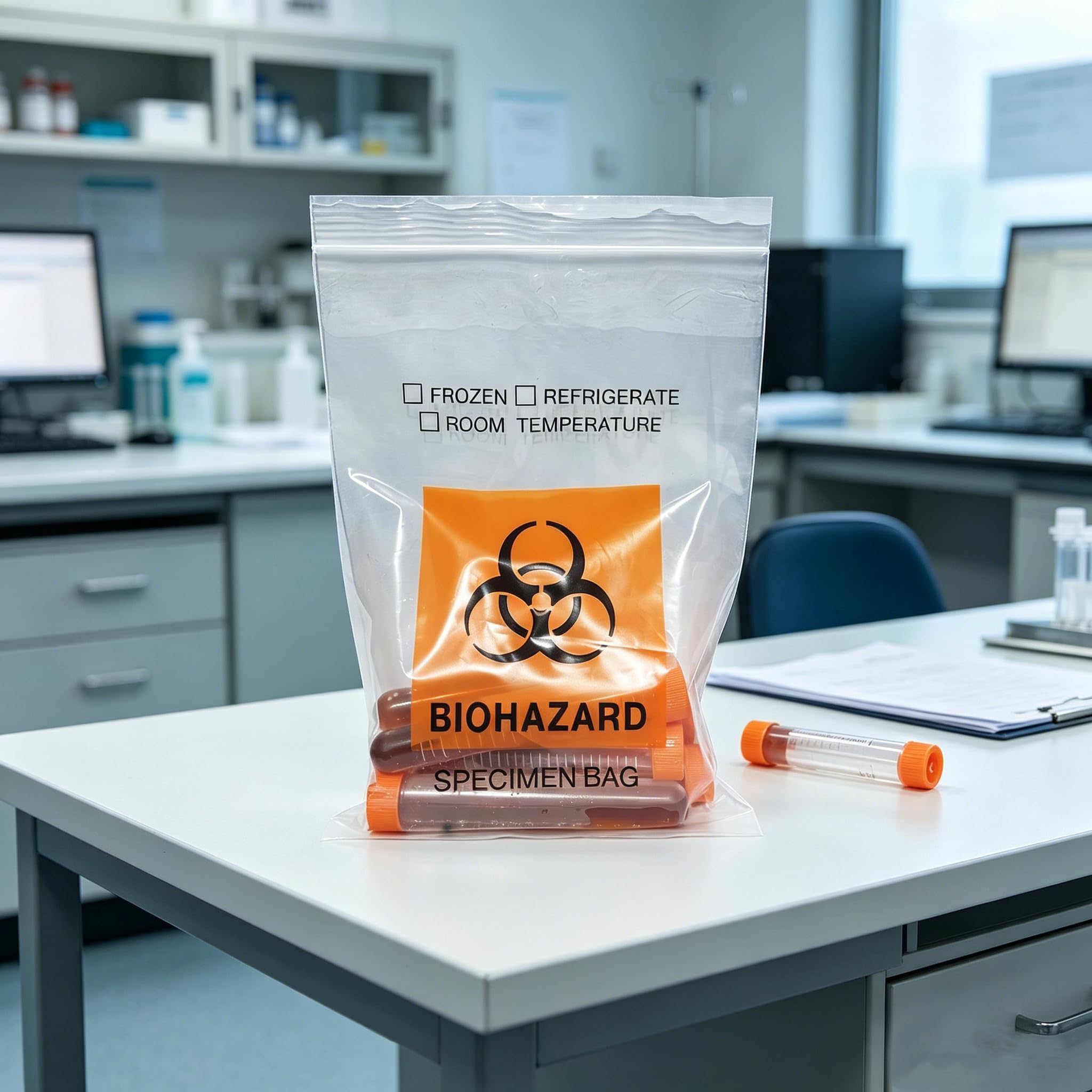 Amazon.com: Daarcin 100pcs Biohazard Specimen Bags, 6x9.8in
