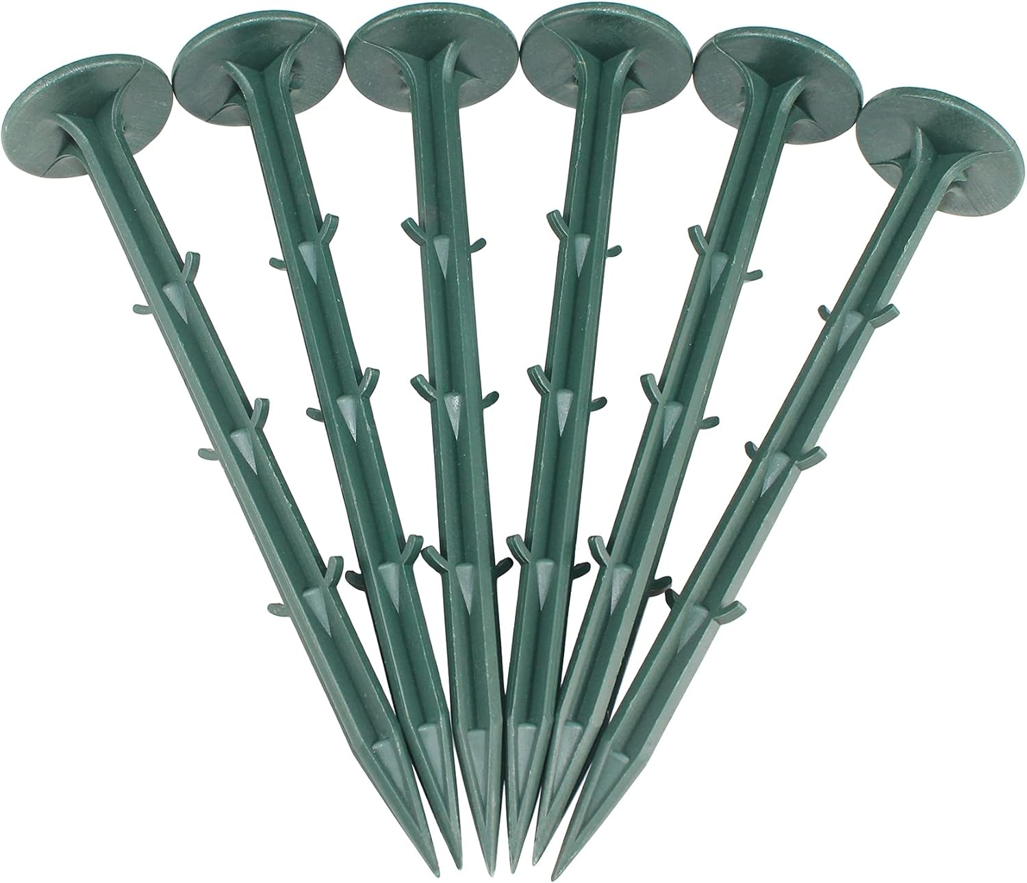 6-Inch Plastic Stakes Sturdy Plastic Stakes Anchors Rustproof for Holding Down Landscape Fabric Lawn Edging,Weed Barrier, Tents,Game Nets and Rain Tarps (200)