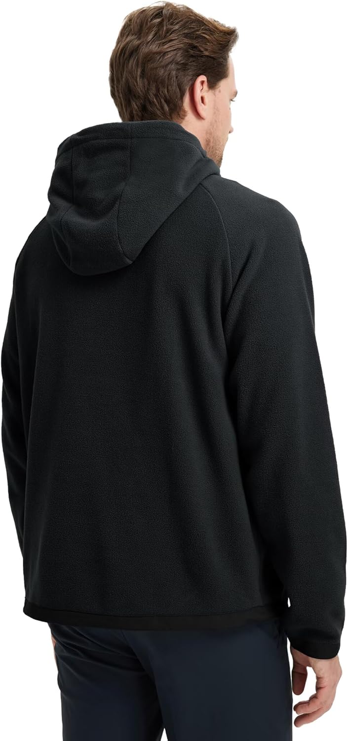 M MAELREG Hoodies for Men Quarter Zip Hooded Pullover Heavyweight Warm Microfleece Golf Polar Fleece Sweatshirt for Men - Image 4