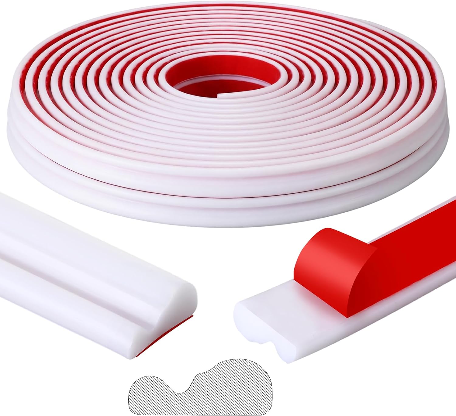 65.6ft Peel and Stick Molding Chair Rail Panel Flexible Crown Molding Trim Self Adhesive Panel Moulding Decor Lines for Wall Door Cabinet Frame Mirror Window Border(0.9 Inch X 65.6 ft,White)