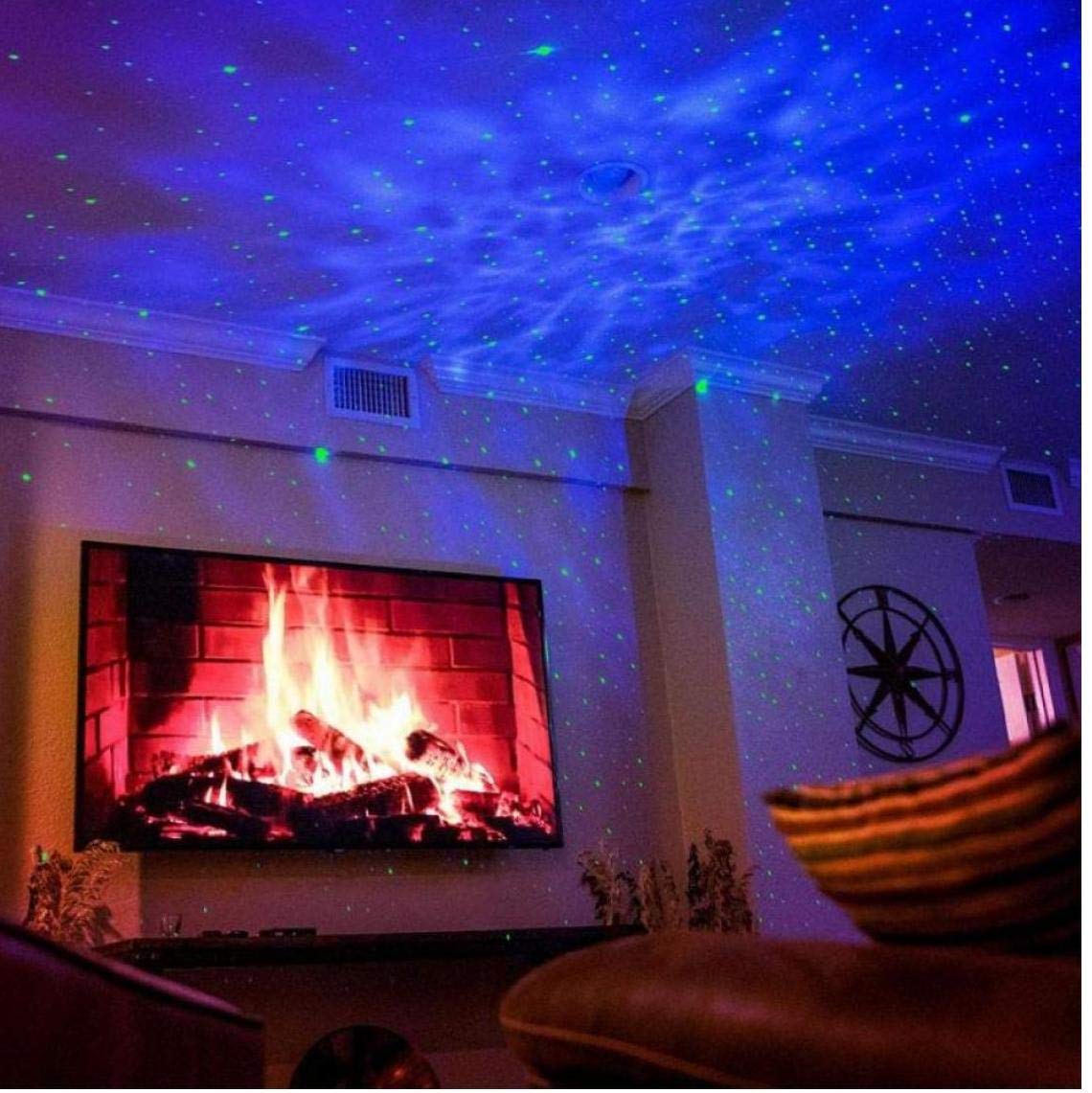 1 szt. projektor LED ocean gwiazda projektor światła nocnego z mgłą LED chmurą Starlight Sleep Projection Romantyczna lampa biała
