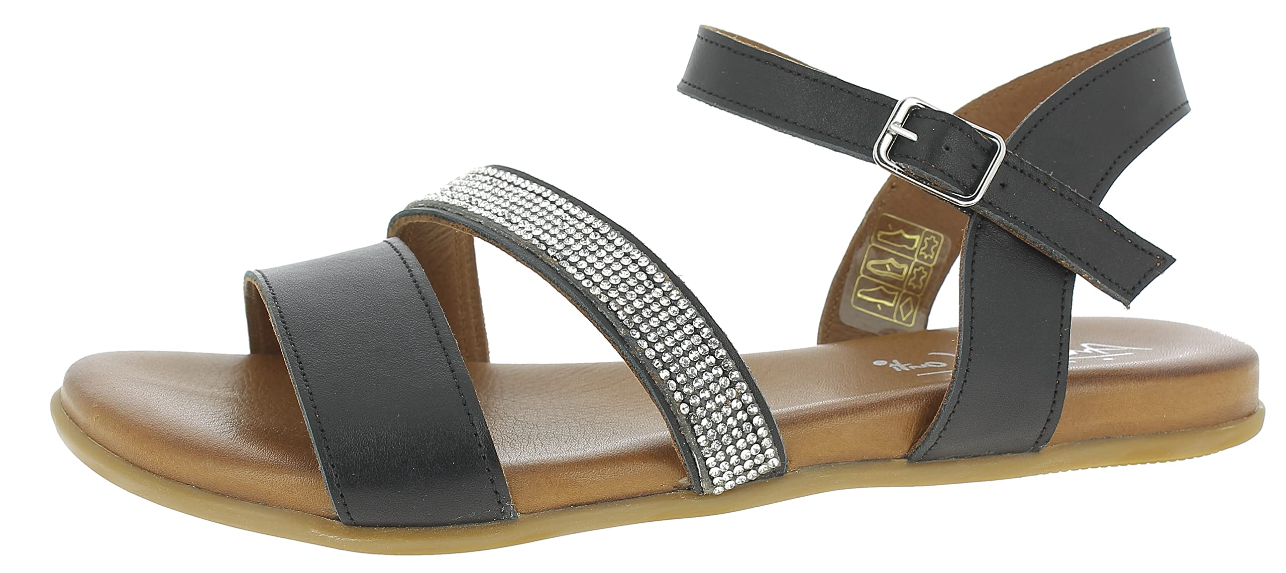 Andrea Conti Women's Sandals, Black, 37 EU, Schwarz, 5 UK