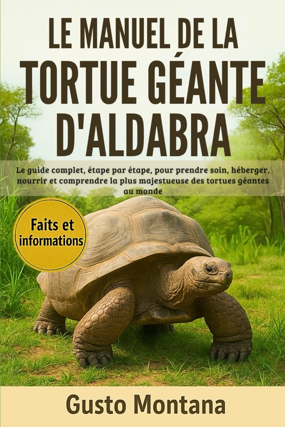 LE MANUEL DE LA TORTUE GÉANTE D’ALDABRA: Le guide complet, étape par étape, pour prendre soin, héberger, nourrir et comprendre la plus majestueuse des tortues géantes au monde