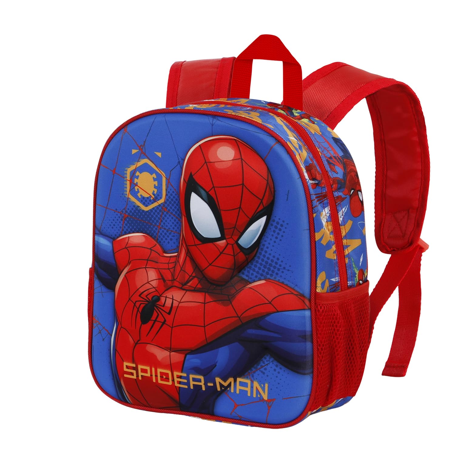 Marvel Spiderman Leader-Mochila 3D Pequeña, Azul, 26 x 31 cm, Capacidad 8.5 L