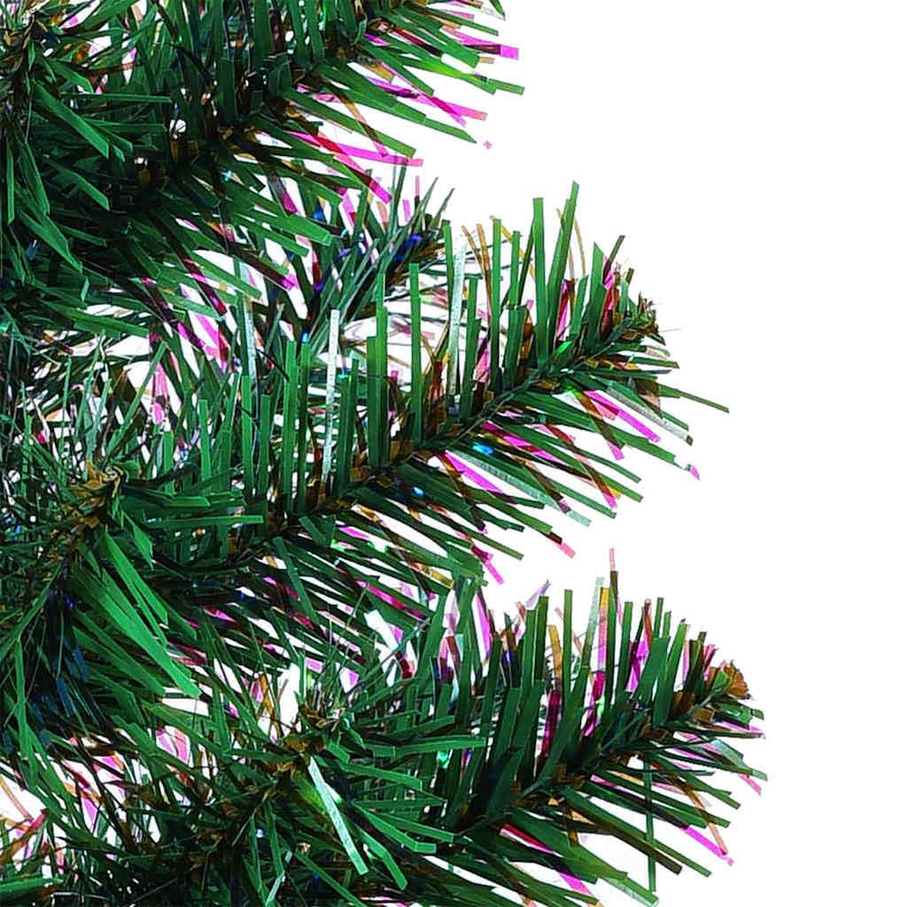 Sztuczna podświetlana choinka zielona, 120 cm, PCW i metal, z 150 diodami LED o ciepłej białej barwie, 8 trybów, do użytku wewnątrz i na zewnątrz