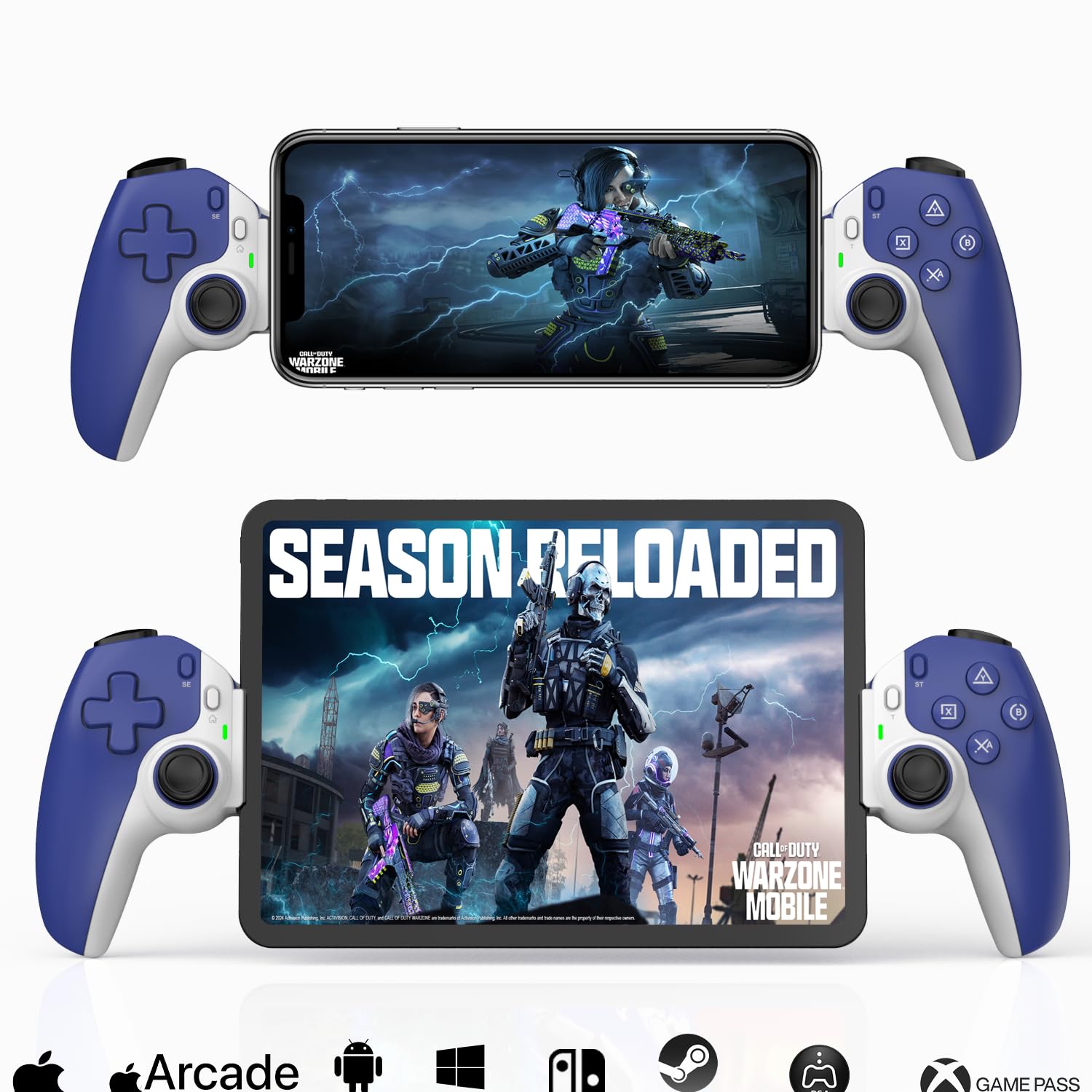 Mobile Gaming Controller for iPhone/iPad, Wireless Phone Remote Gamepad  Bluetooth Joystick for iOS/Android/PC/Switch/Tablet/Cloud Gaming Support