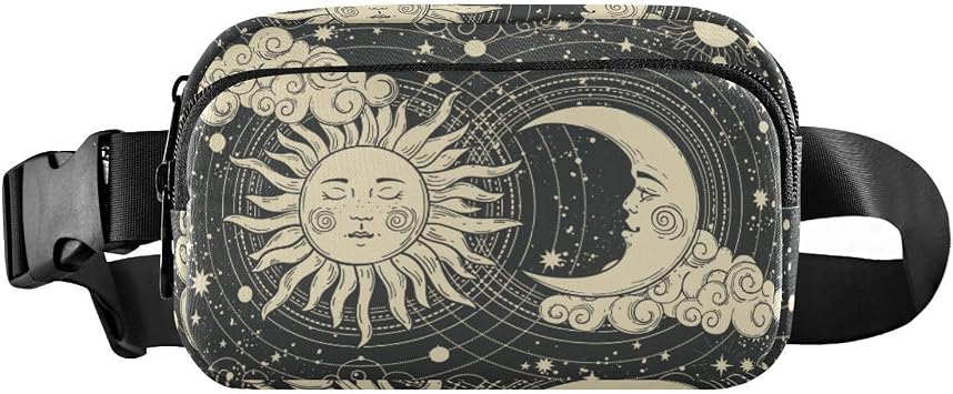 Moon Sun Fanny Pack for Women Men Crossbody Waist Bag Pack
