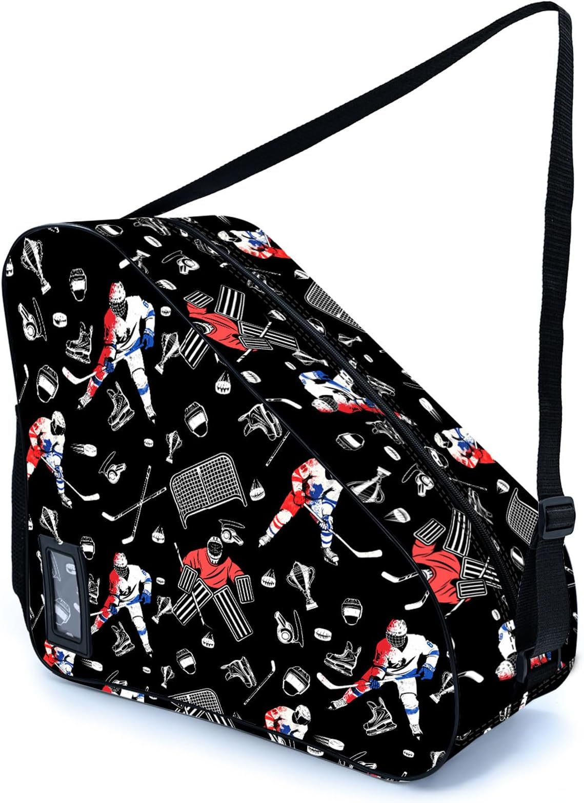 Camo Print Skate Bag For Ice Roller Inline Skates With Adjustable Shoulder Strap Fit Women Men Adults