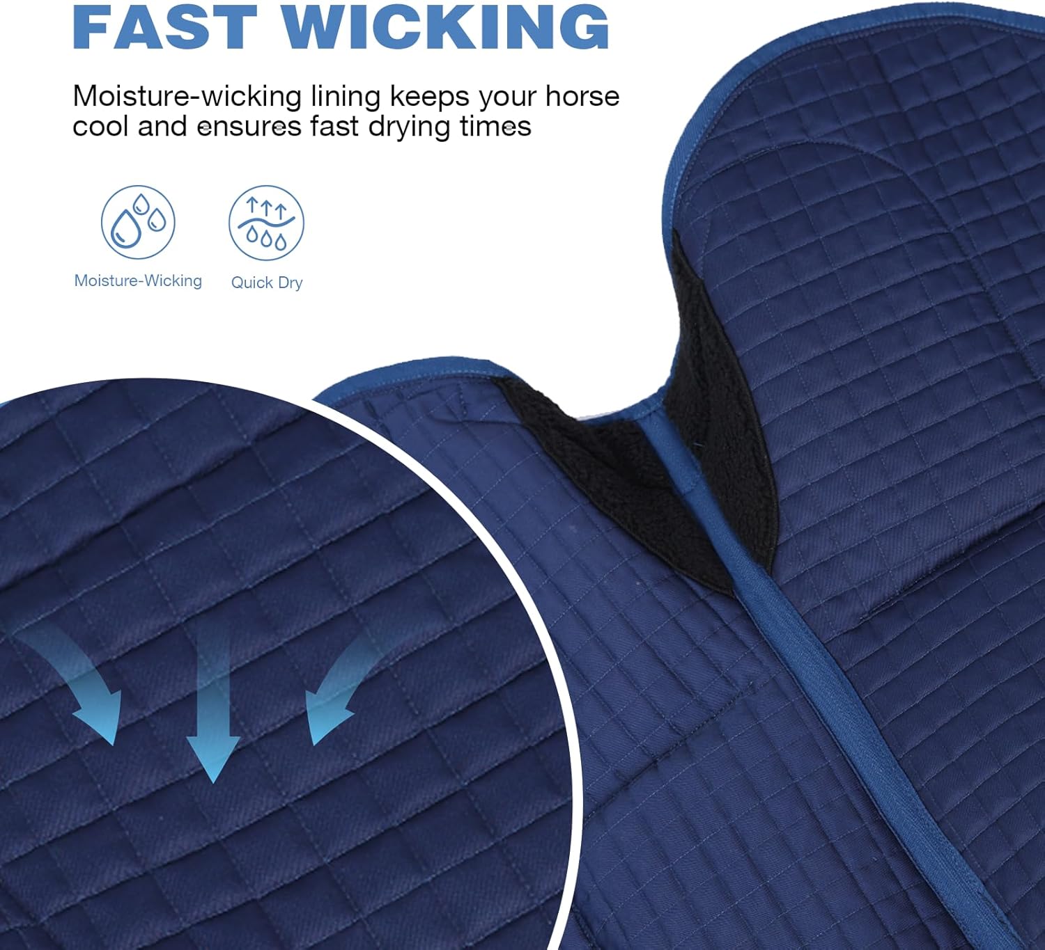 Harrison Howard Close Contact Saddle Pad Adjustable with 4 Pockets and Foam Inserts with Differentiated Thickness Horse Riding Pad with Added Cushioning