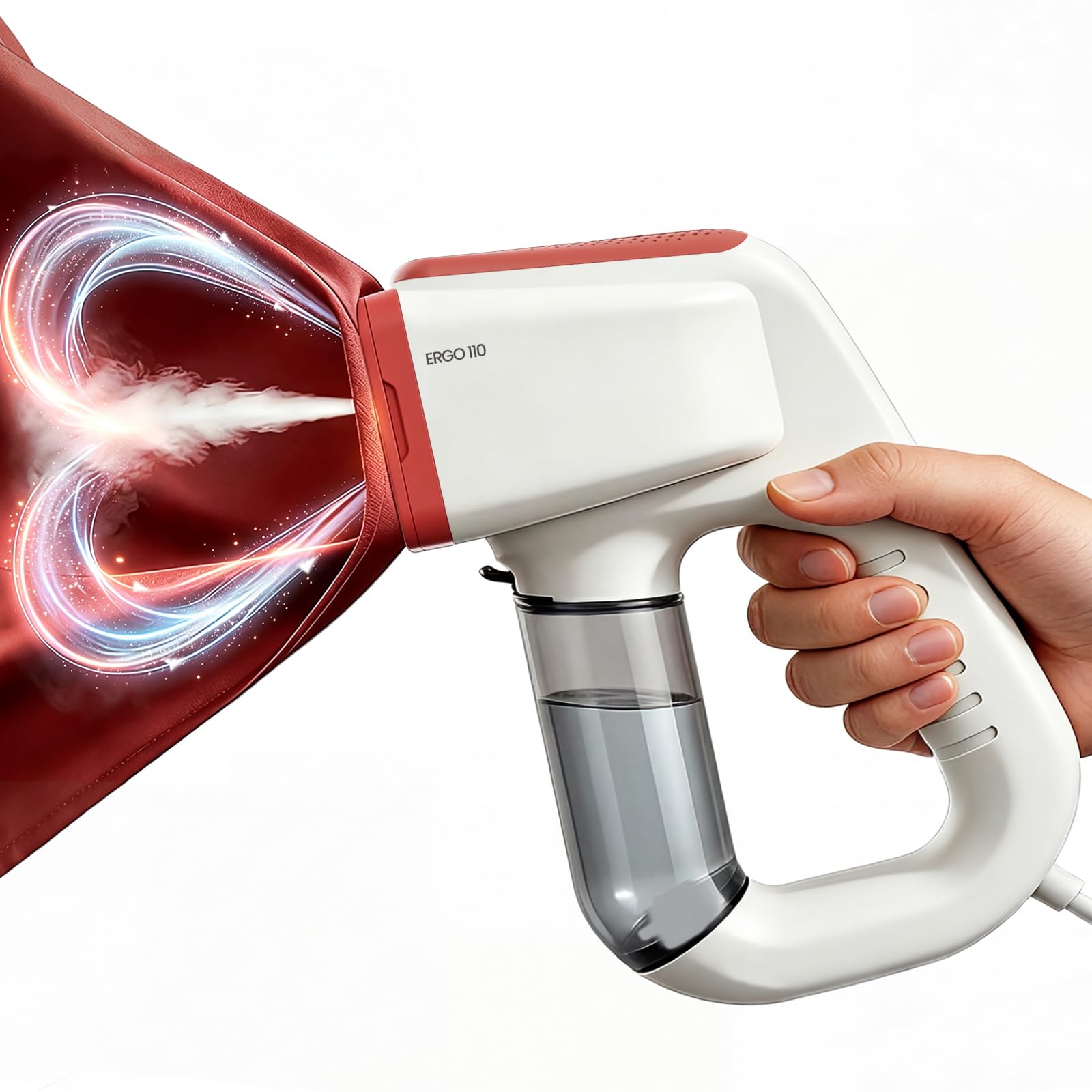 Photo 1 of 3DOEX Vacuum Steamer for Clothes, 2000Pa&3600Pa Suction Handheld Clothes Steamer,2 in 1 Portable Travel Steamer for Clothes,Garment Steamer With 122ml Water Tank (for 110-120V) (Pearl White)