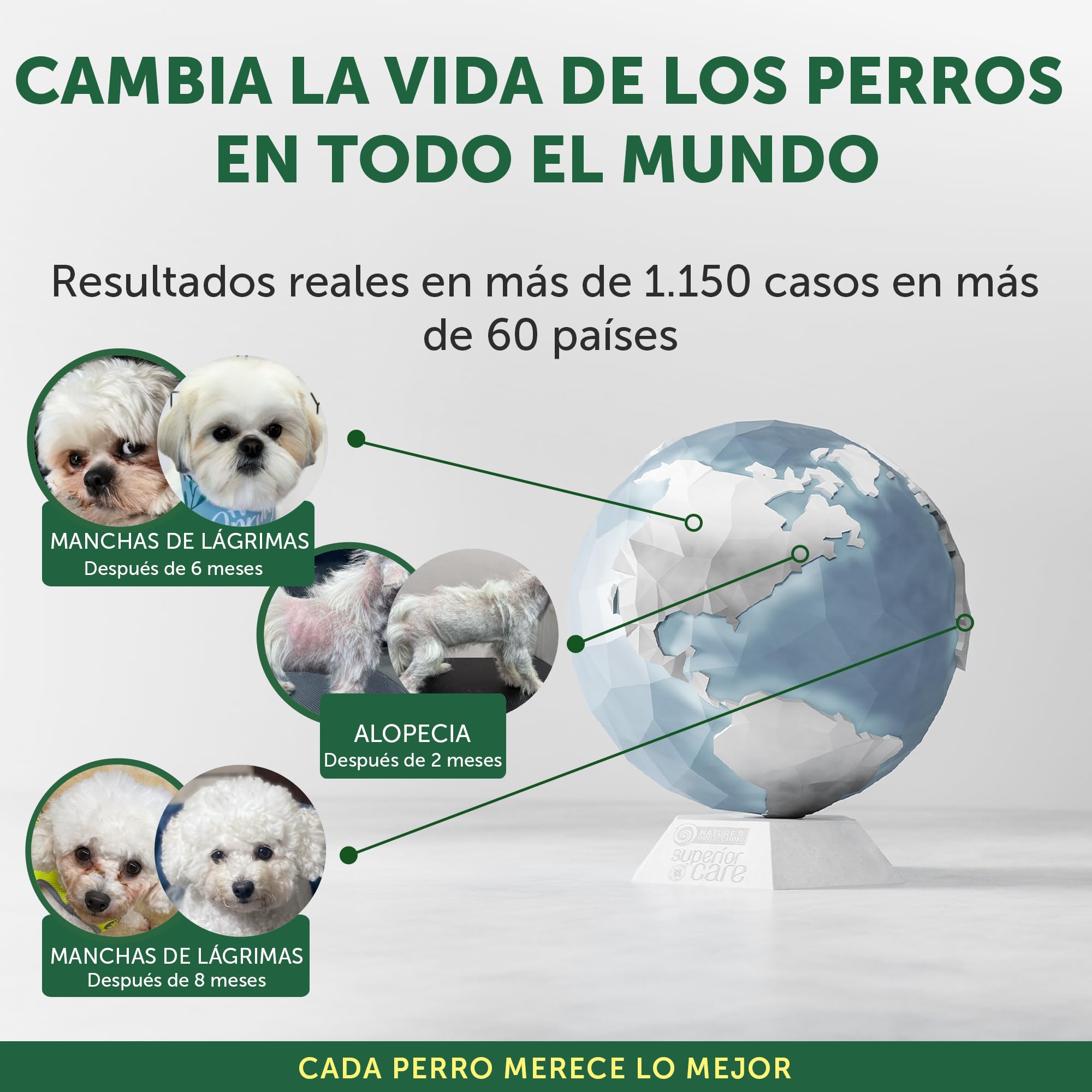 Nature's Protection Superior Care Pienso Todas Las Edades, Pez Blanco 4 kg | Con arroz, Antimanchas lagrimales, pelaje blanco brillante, Croquetas grandes, Pelajes blancos/claros, Cachorros y adultos