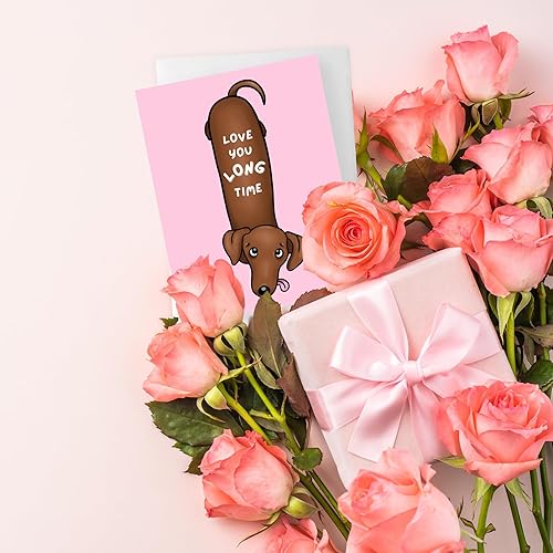 Miniatura 5 de ALY LOU Bonita tarjeta de aniversario, tarjeta de cumpleaños para ella, él, novia, esposa, marido, novio, tarjeta de felicitación Kawaii de amistad