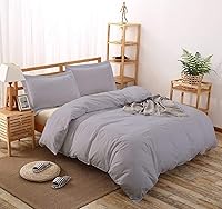 Vista 61 de Lujosa funda de edredón suave de 800 hilos, 100% algodón egipcio, tamaño Queen de gran tamaño (98 x 98 pulgadas), 1 funda de edredón con cierre