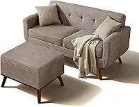 Vista 3 de Kingfun Juegos de Muebles para Sala de Estar, Sofá de Dos Plazas y Silla de Acento, Sofás y Sillones de Decoración Moderna de Mediados de Siglo