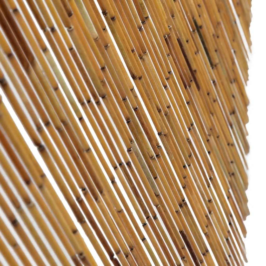 vidaXL Insektentürvorhang 120x220 cm, Braun, Bambus, Fliegen- und Mückenschutz, Holzleiste, 120 feine Bambusstangen, Türnetz, Insektenschutz