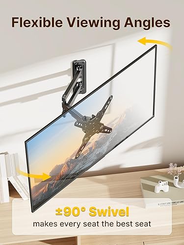 Miniatura 4 de monTEK Soporte de pared para TV de movimiento completo para la mayoría de televisores y monitores de pantalla plana LED LCD de 13 a 43 pulgadas,