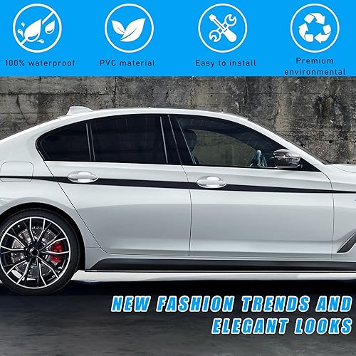 Miniatura 4 de Ziciner 4 calcomanías para manija de puerta de automóvil, textura de fibra de carbono, películas protectoras para manija de puerta automática,