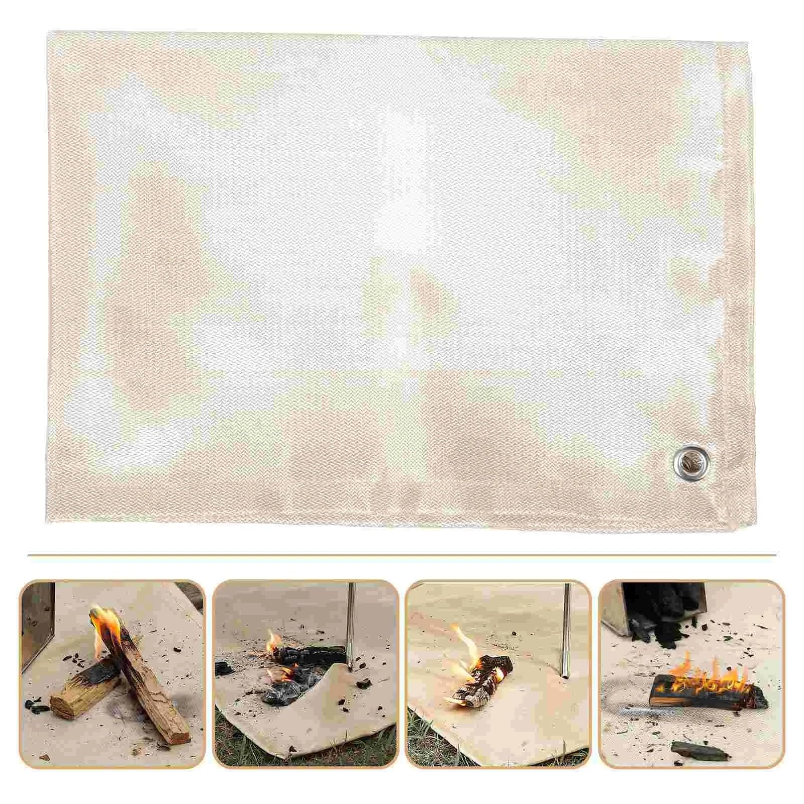 Coperta antincendio for Esterni Tappetino da Campeggio Resistente al Calore Tappetino da Picnic Sicuro Tappeto Multifunzione ignifugo in Fibra di Vetro Opaco Fibra di Vetro Pratico