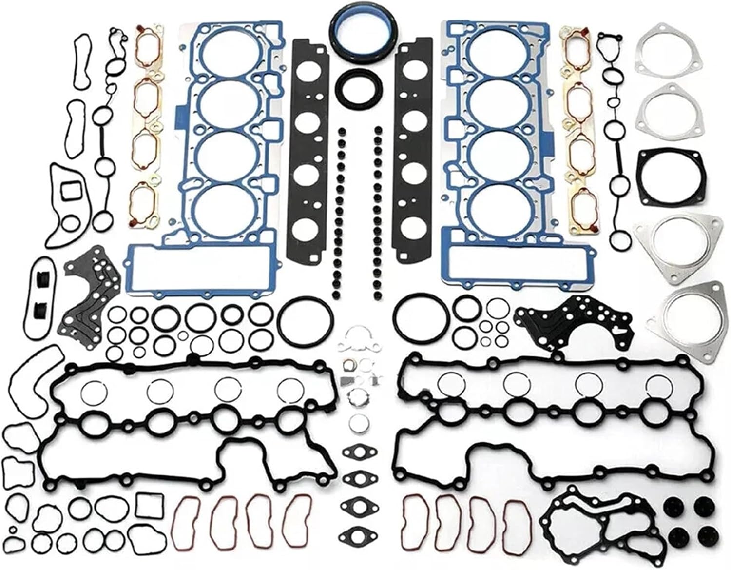 Engine Parts Full Gasket Set Piston Bearing Head Bolt Kit 4.2 L V8 BAR BVJ CAUA Compatible with S5 Q7 A6 A8 Compatible with VW Touareg 4.2L Gas