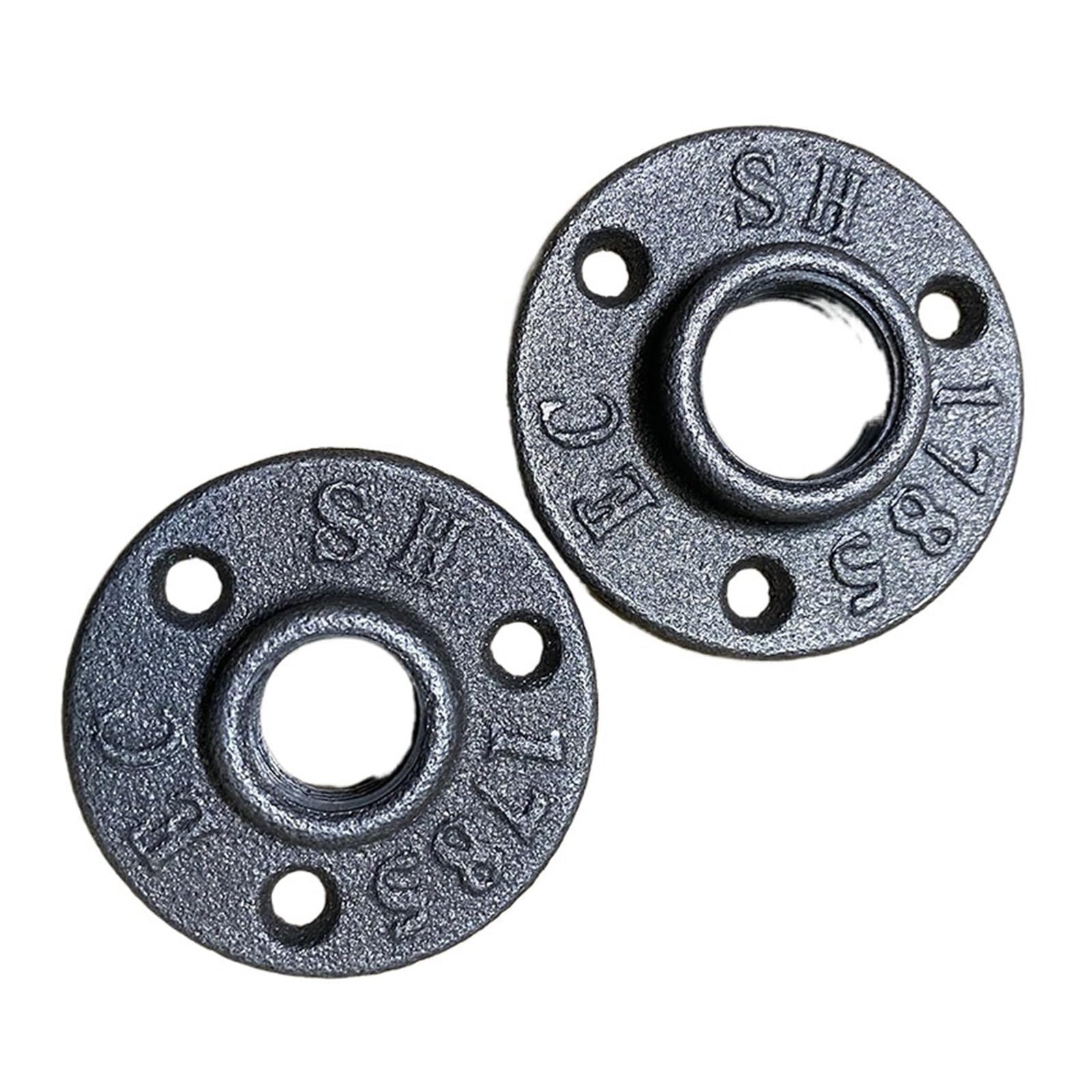 Ozliyy One Color Casting Iron Flange Dn20 Dn15 Pipe Fitting Funiture Hardware Flanges 10 Pieces(3/4")