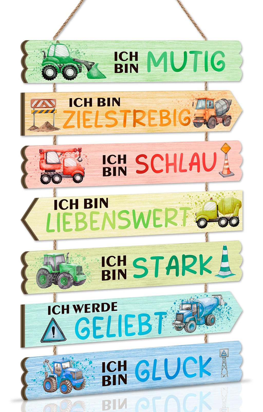 KAIRNE Einhorn Wanddeko für Kindzimmer Mädchen,Schild Einhorn Wandkunst,Regenbogen Holzschild mit Spruch,Inspirierende Zitate Wandbild,Tiere Wandschild für Babyzimmer Schlafzimmer Geschenk Tür Deko