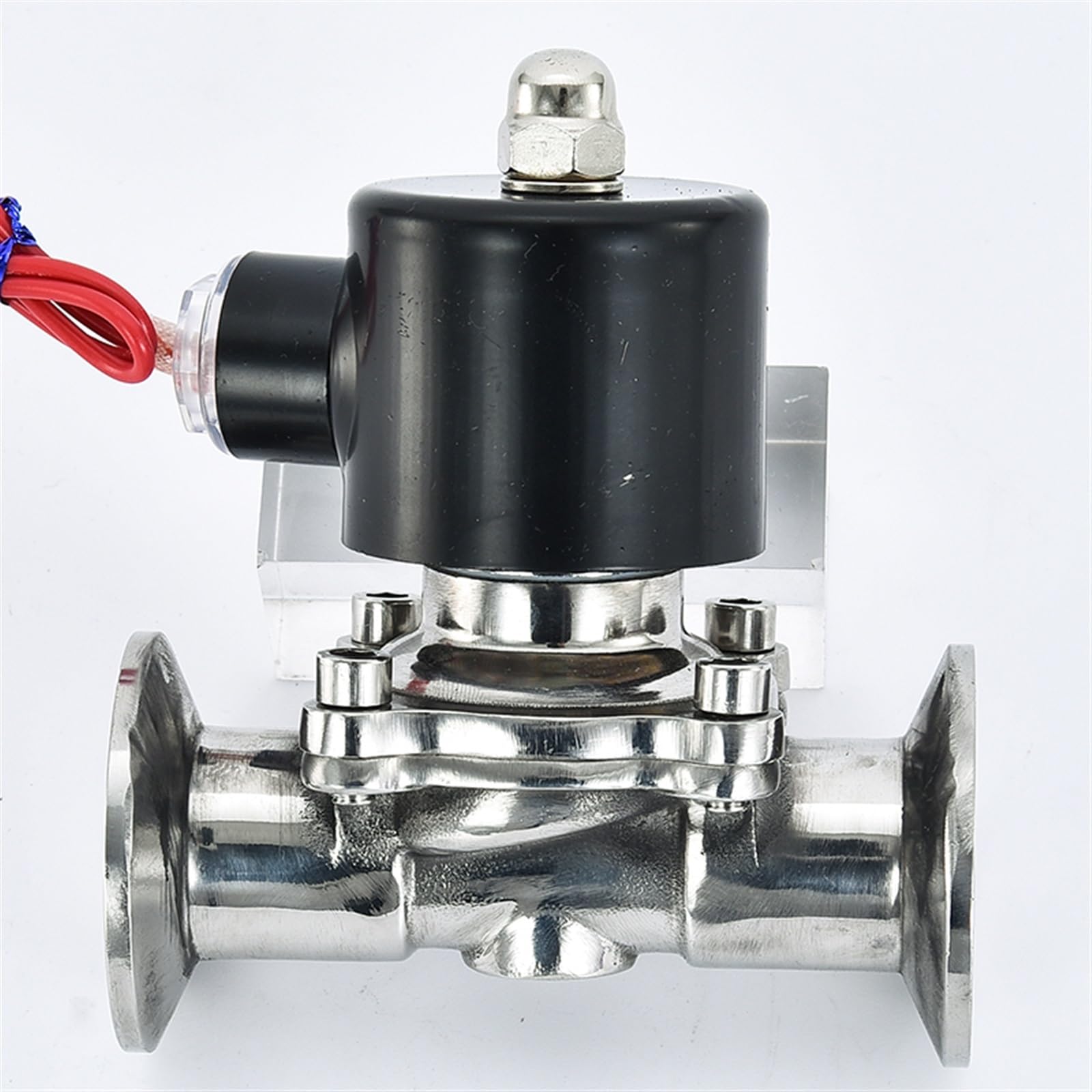 IPNDKBFL 2inch 304 Stainless Steel Nomally Closed Clamp Type Solenoid Valve AC220V DC24V 1Pcs(24VDC)