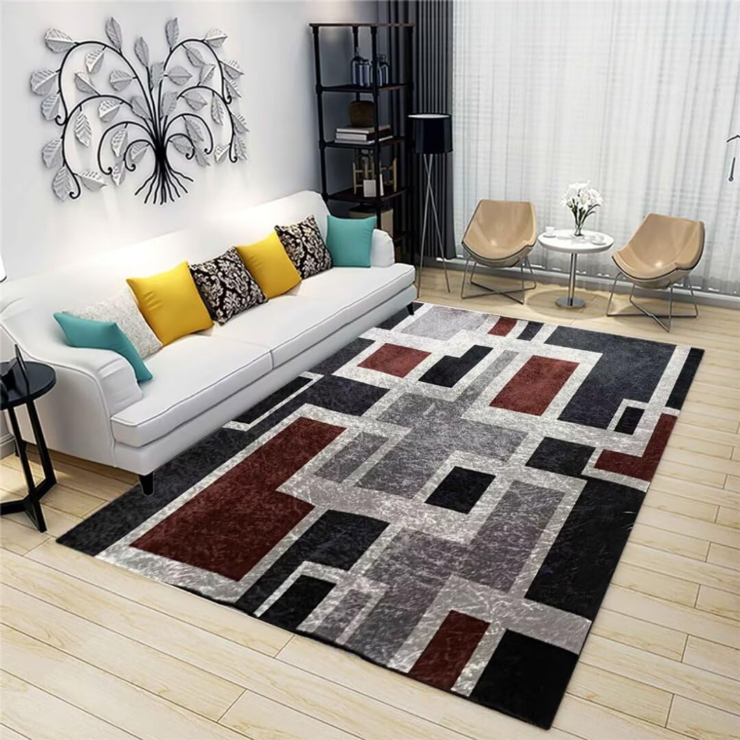 Tapis de chambre ado lavable fini les taches sur ce grand tapis noir