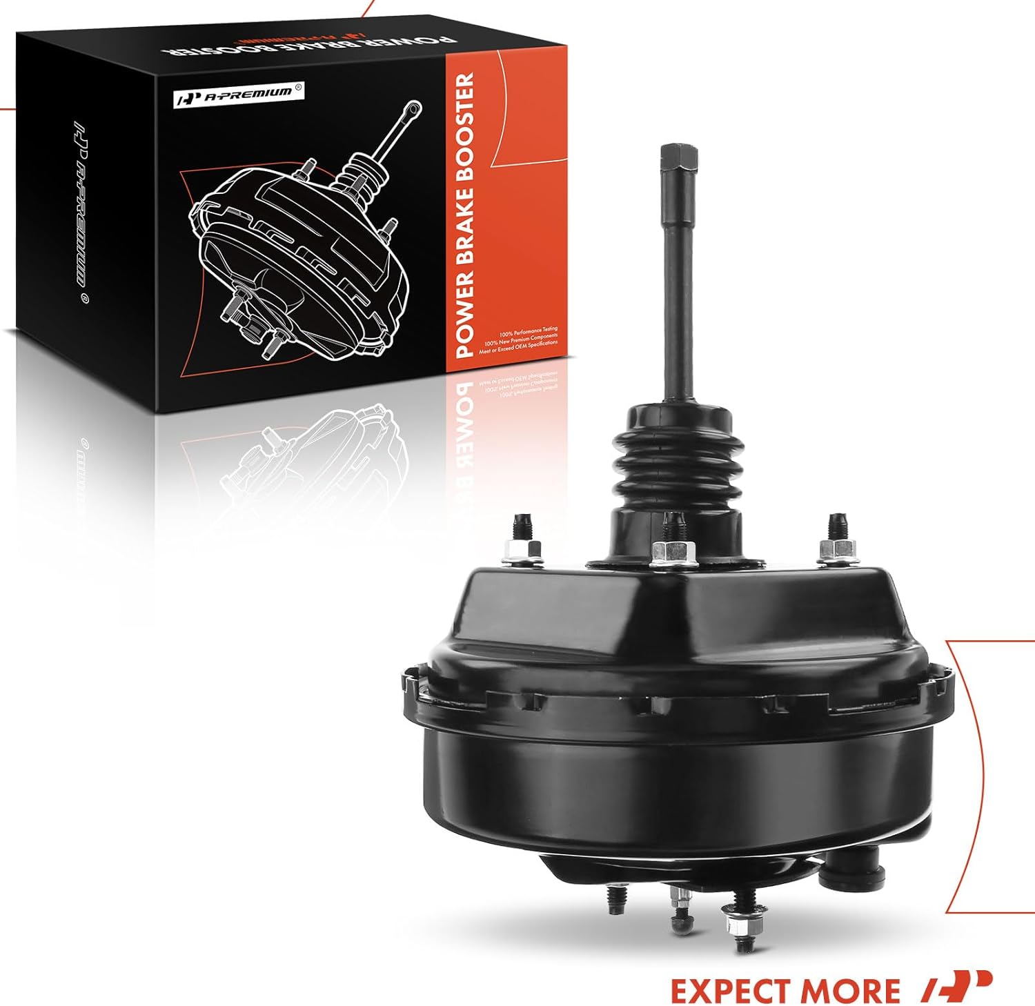 A-Premium Vacuum Power Brake Booster Compatible with Ford F-100 1968-1975, F-250 1968-1972, F-350 1968-1969, P-350 1968-1969, Without Master Cylinder