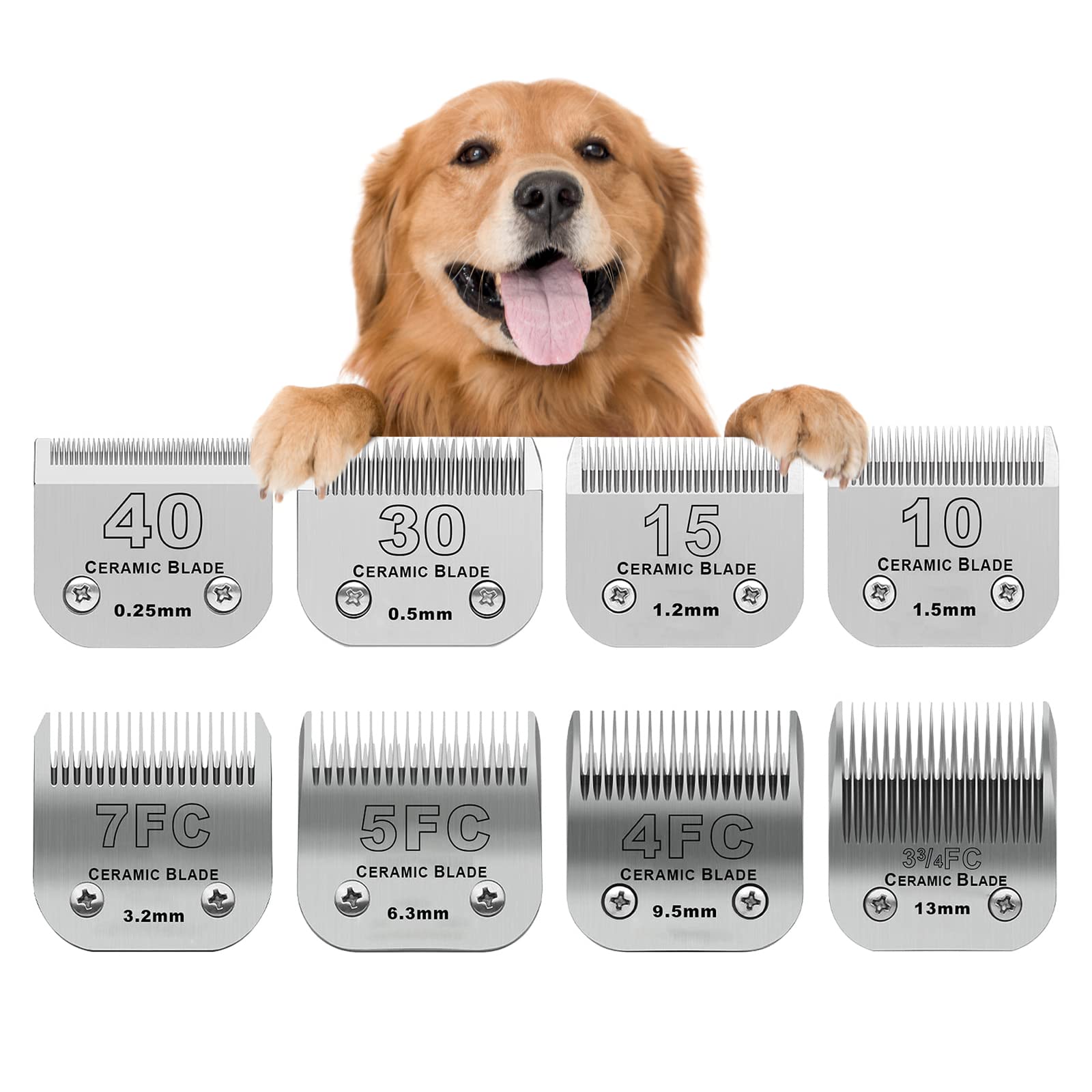 Photo 1 of ***SEE NOTES**DODAER 8 Pack Detachable Pet Dog Grooming Replacement Ceramic Blades Set Compatible with Andis Pet Clipper/Oster A5/Wahl KM10 Series Dog Clipper