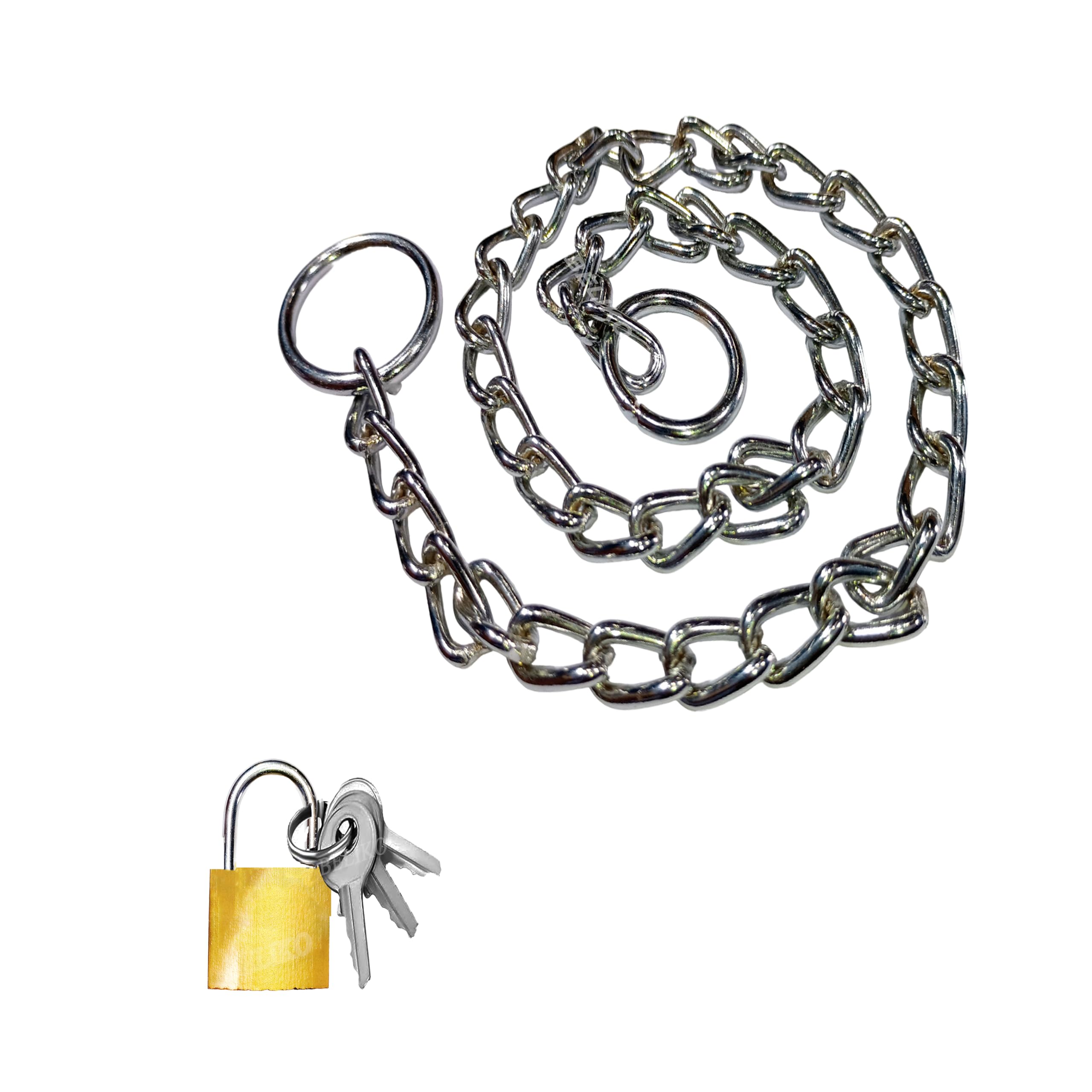 Thin Metal Chain with Lock for Travel, Bag, Luggage, Cycle, Cupboard, Fence, Bike, Goods Lock | 2 Feet Chain with Lock 3 Master Keys | Multipurpose Use for Stainless Steel Chain and Locker-image-25