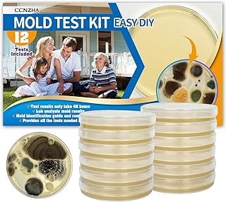 Mold Test Kit for Home -DIY Mold Testing Kit with 12 Individual Tests-Black Mold Detector-Indoor Air Quality Tester-Mold Identification Guide-Free Lab Analysis-Fast and Reliable Mold Detector at Home