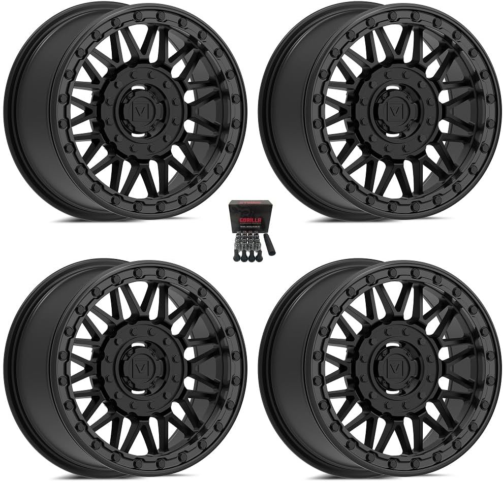 Valor V08 Beadlock 15" Wheels Black Can-Am Maverick X3 / Pioneer 1000