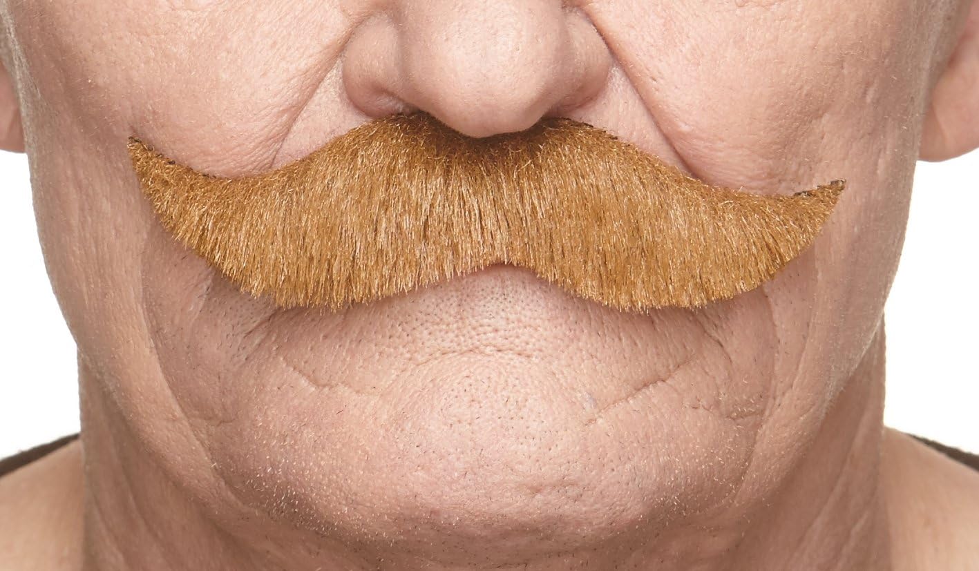 Mustaches Self Adhesive Fake Mustache Mix, Novelty, False Facial Hair Value Pack (6pcs.)