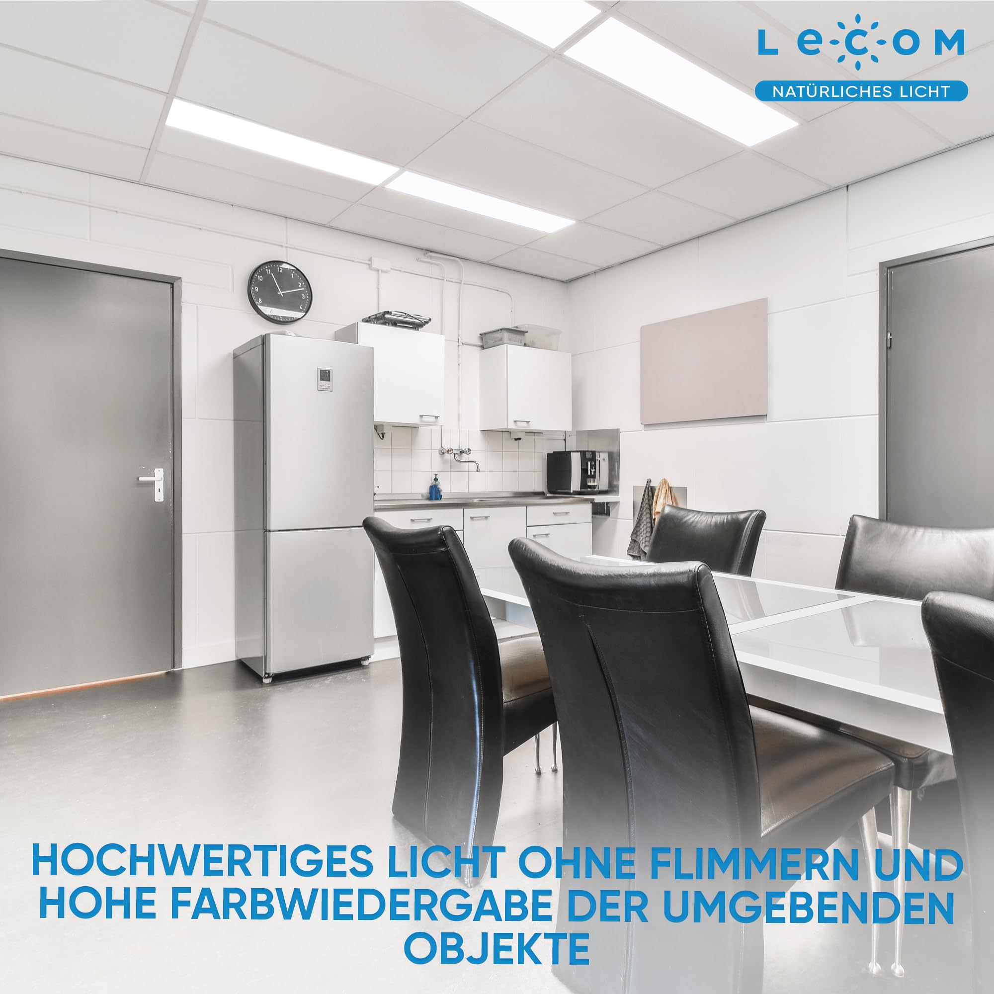 LECOM 2x LED Panel 120x30 Neutralweiß 4000K LED Rasterleuchte Flach 0,9cm | LED Deckenleuchte flimmerfrei für Rasterdecken. Ideal für Büro, Flur, Besprechungsraum und Empfangsbereich. Ultra dünn 0,9cm.