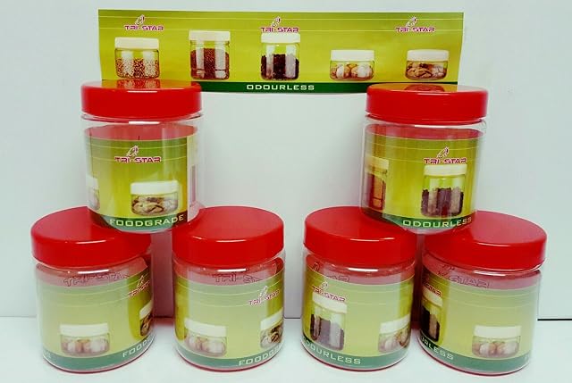dpny 6x airtight food & spice plastic storage Canisters Jar for Kitchen & home