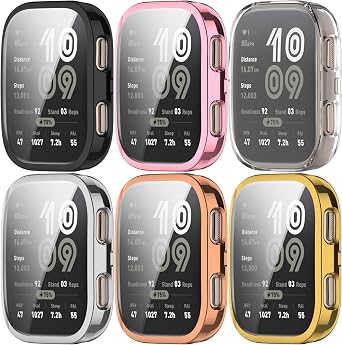 TPU Plated Bumper Intended for Amazfit Bip 6 Case Screen Protector All-Around Lightweight Protective Cover Smartwatch Accessories 6Colors
