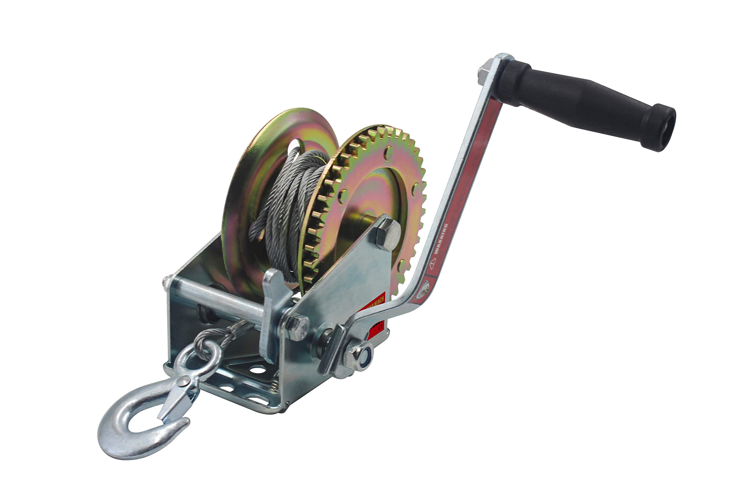 Buy TYT 1600lb Boat Trailer Winch with 26ft Steel Cable, Gear Ratio 4.1