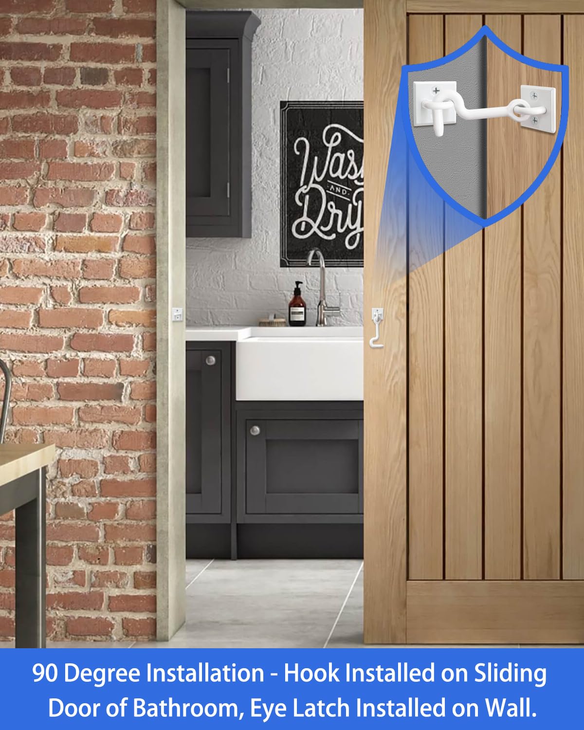 Snapklik.com : Barn Door Lock, 2 Pk Barn Door Latch For Door, Heavy ...