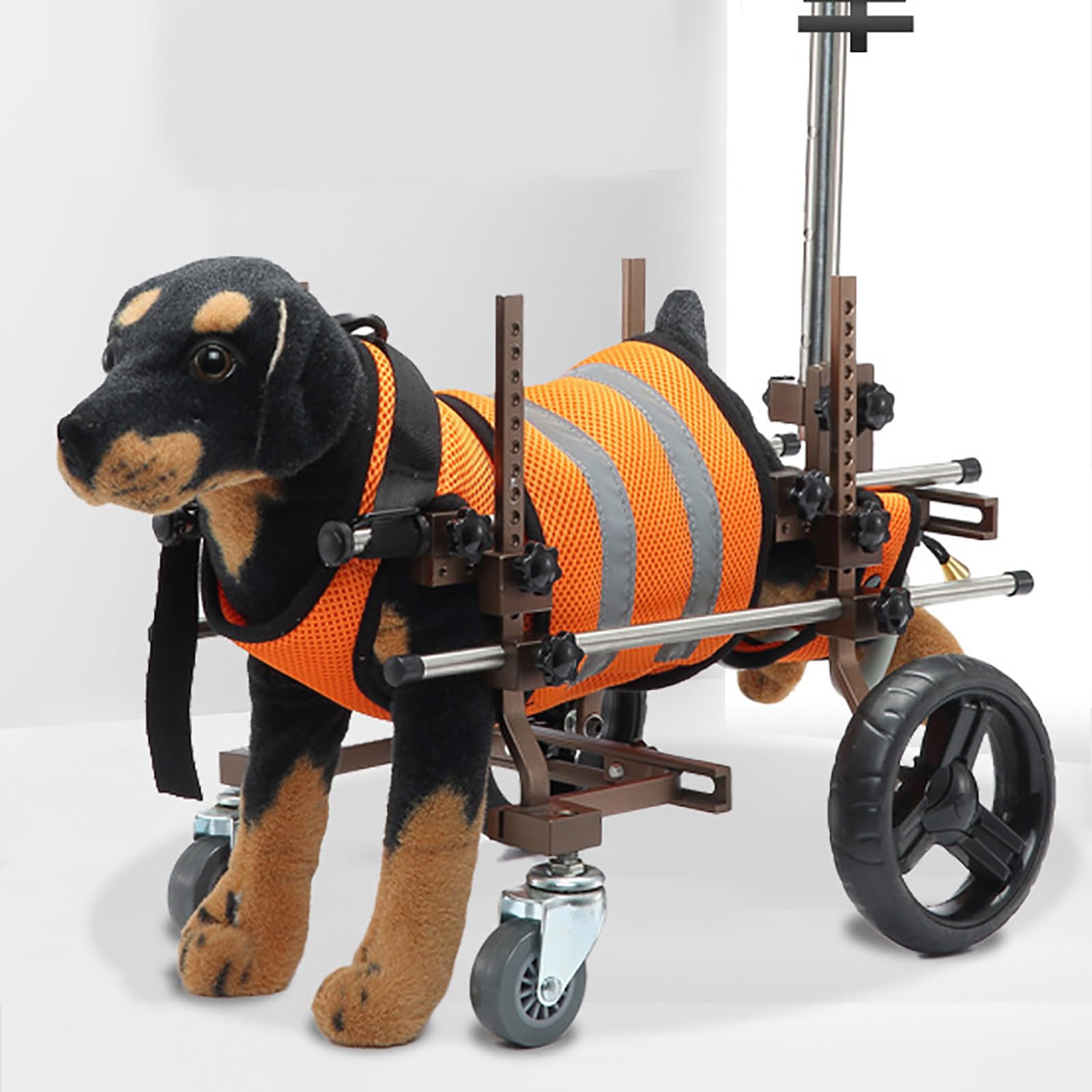 DJFYVAEIO Dog Wheelchair For Large Dogs,4 Wheelchair,4-9kg Load Capacity,Bodywork Adjustable,Assisted Walking,Easy To Assemble,Aluminum,Handicapped Dogs & Cats B