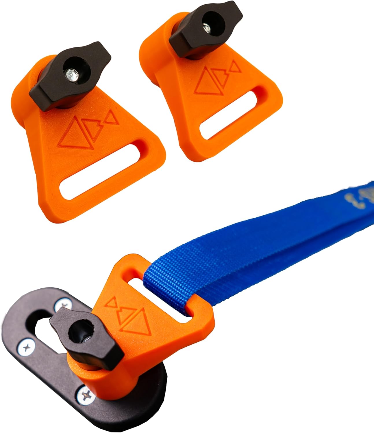 Kayak Tie Down – T-Track Mount – 9 Colors – Low Profile Horizontal Design – Fits YakAttack, Hobie & Standard Rails – 316 Marine Stainless – Made in USA – 2 Pack