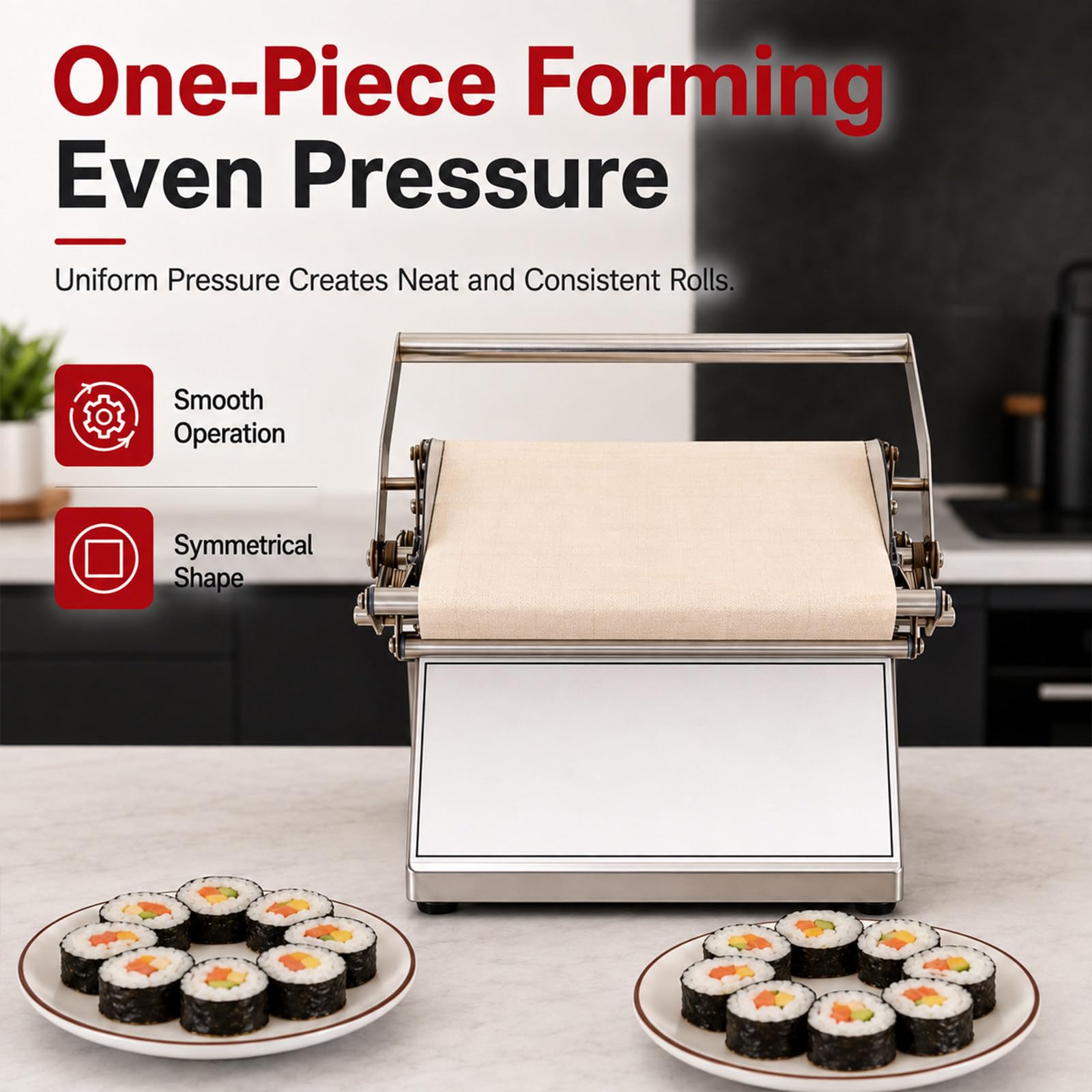 Manuelle Sushi-Rollmaschine für runde Sushi-Teigtaschen