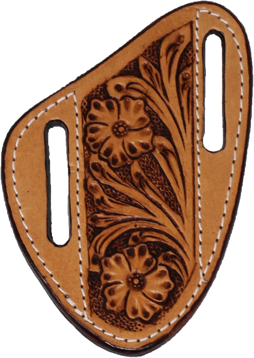 Western Floral Tooled Leather Knife Holder Flat Sheath 29RST17B