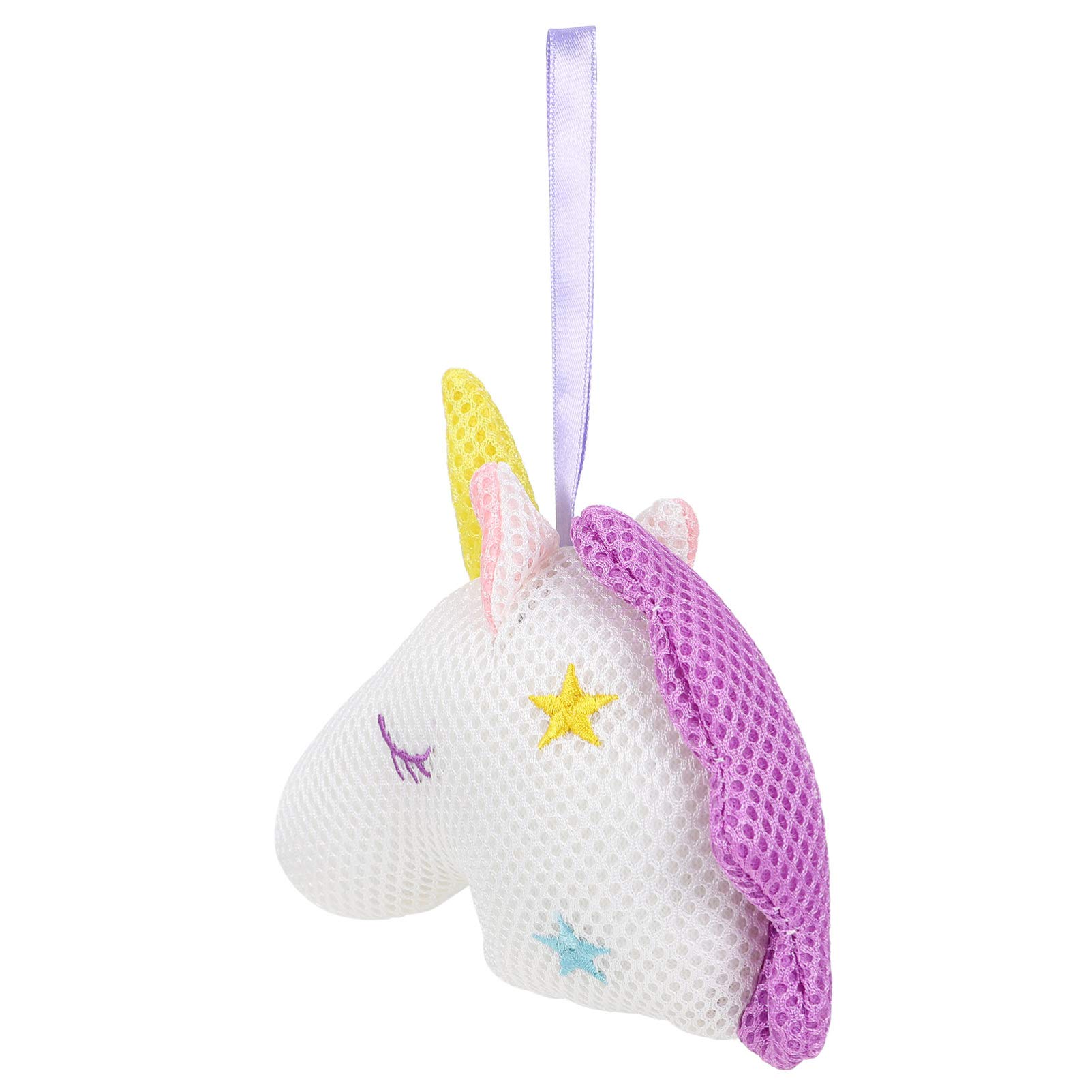 Lindo Unicornio Baño de Malla de Ducha Bola de Algodón Suave de Dibujos Animados Animal Lufa Esponja Exfoliante Baño Esponja Limpiador Corporal para Niños Niñas
