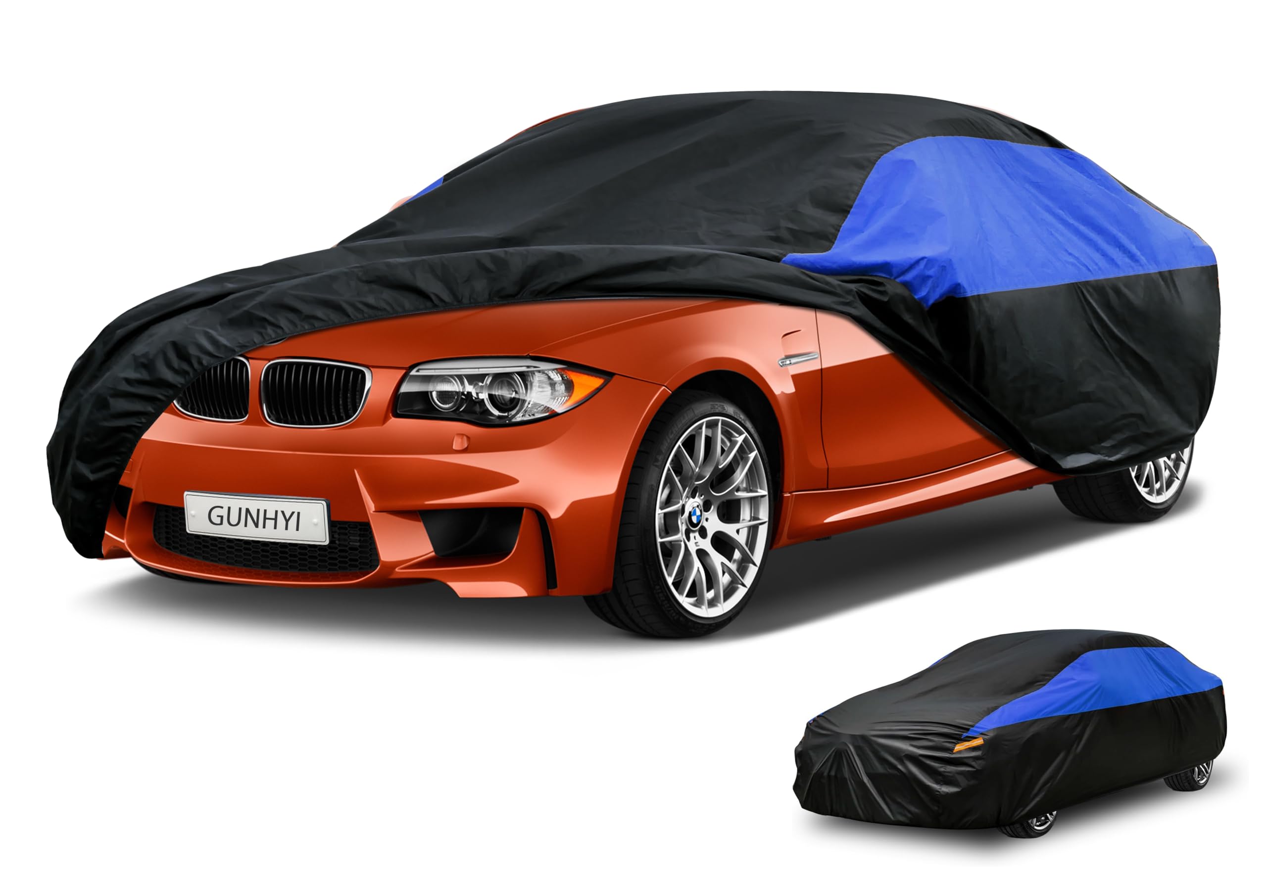 GUNHYI Car Cover Custom Fit 1 Series Sedan/Coupe Waterproof All Weather, Lightweight Full Car Cover Outdoor Sun UV Rain Dust Snow Wind Protection.